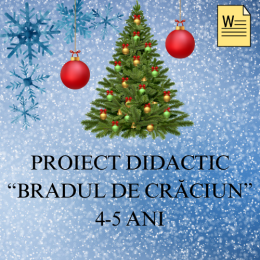 Proiect al activității integrate "Bradul de Crăciun"