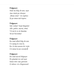 Scenariu serbare „Fulgușori de nea vin în țara mea”