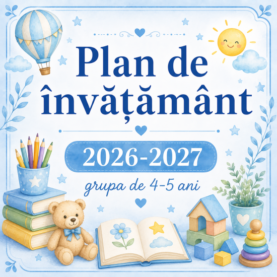 Plan de învățământ pentru grupa medie (4-5 ani), anul de studii 2026-2027